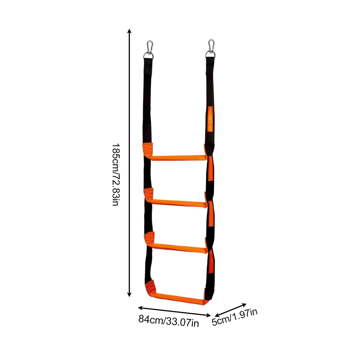 Escalera de cuerda plegable para barcos – Escalera Marina de 4 peldaños con una capacidad de 600 libras para kayak, canoa y yate | Escalera de escalada portátil para pesca, natación y deportes