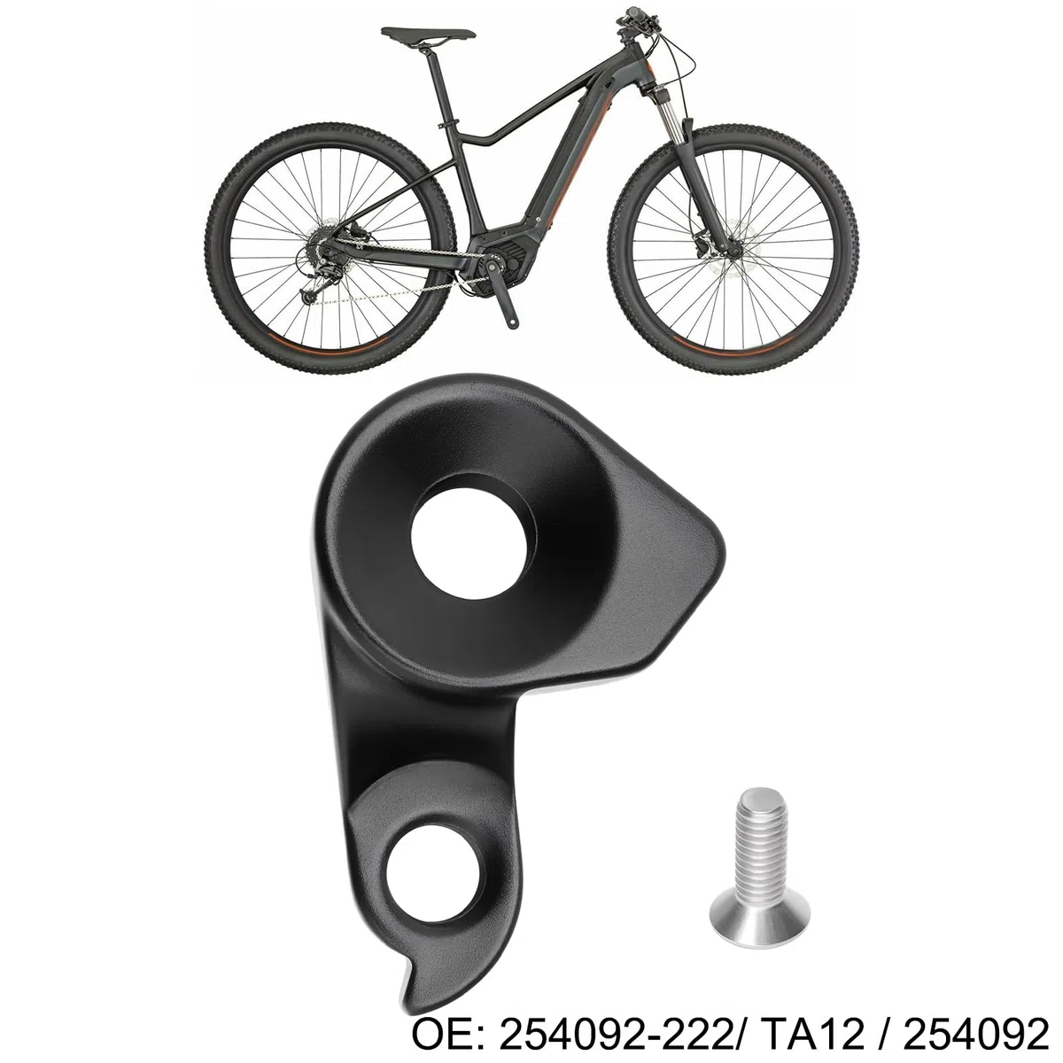 Patilla de Cambio de Bicicleta Mech de Aleación de Aluminio 254092-222 Compatible con Scott