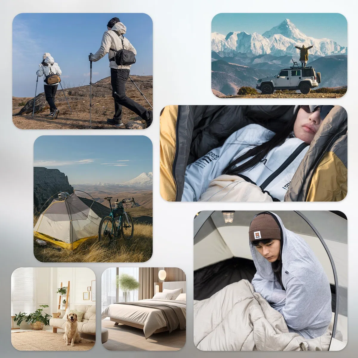 Sábanas para Sacos de Dormir, Forro para Interior de Saco de Dormir Sólo 322 g Ultraligero Portátil para Acampar, Viajar, Albergues, Trenes, Mochileros