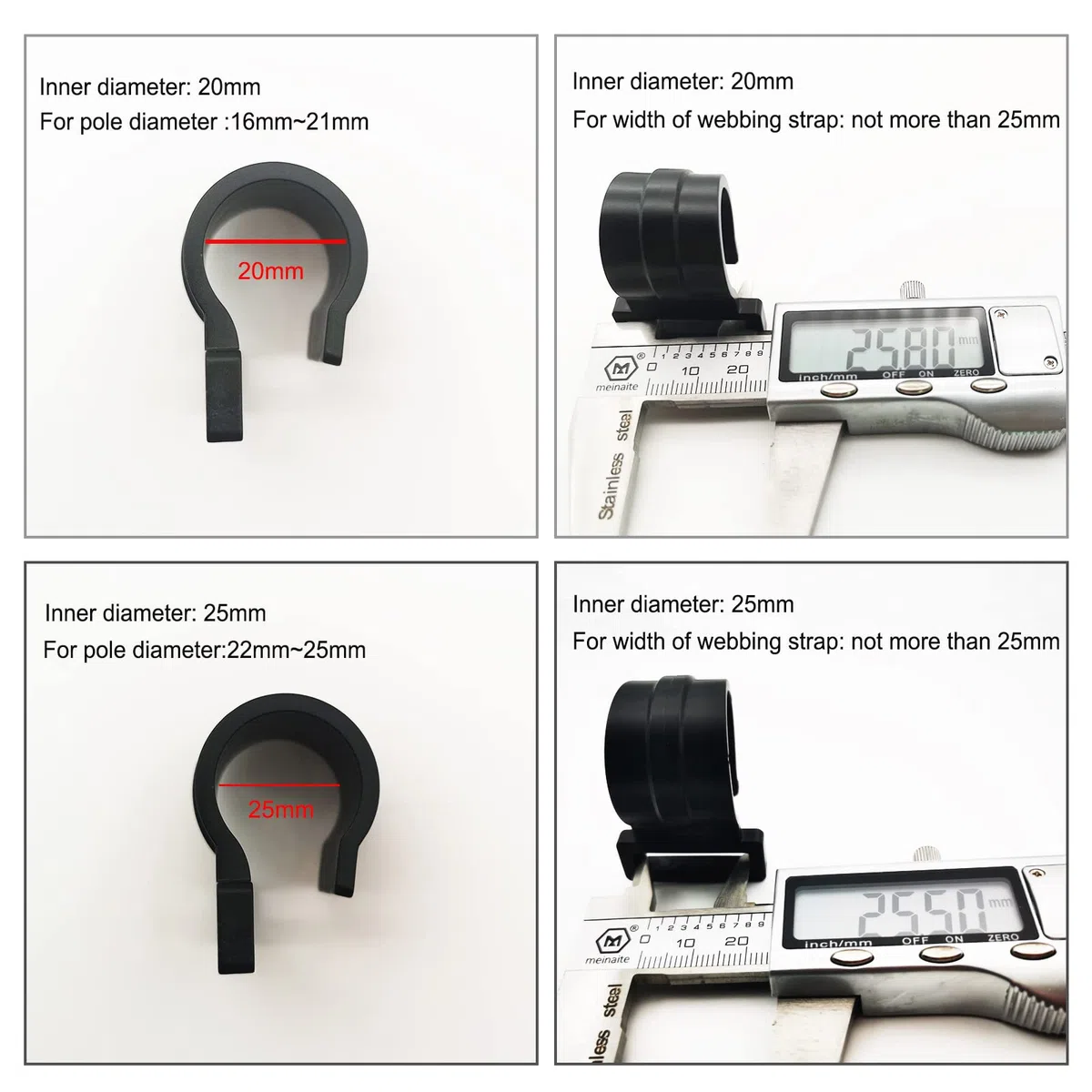 JEESHAN 20 abrazaderas de plástico en C para toldos de camping, soporte negro para fijar la pantalla de la cubierta de la tienda de campaña