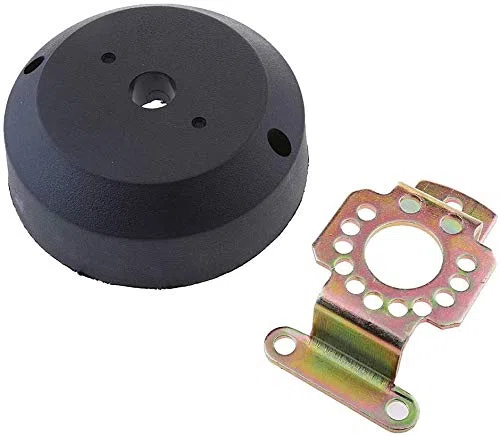 N/W Kit de bisel para volante de barco negro, montaje de 90 grados, apto para sistema de timón giratorio fuera de borda marino