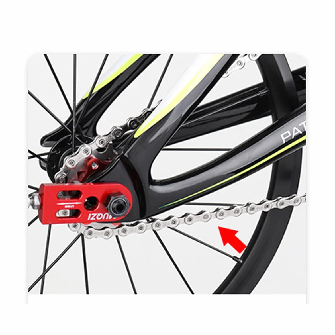 Tensor de cadena para bicicleta, tensor de cadena de bicicleta de una sola velocidad para bicicleta de carretera, bicicleta de montaña