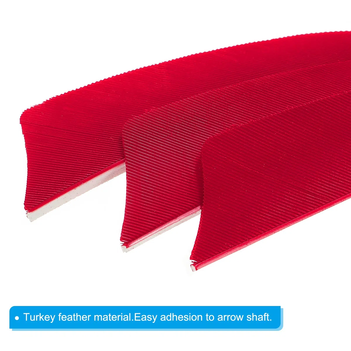 PATIKIL Plumas de Flecha 50 Pack 4 Pulgadas Pluma de Pavo Flecha ala Derecha Flechado Rojo para Tiro al Blanco DIY