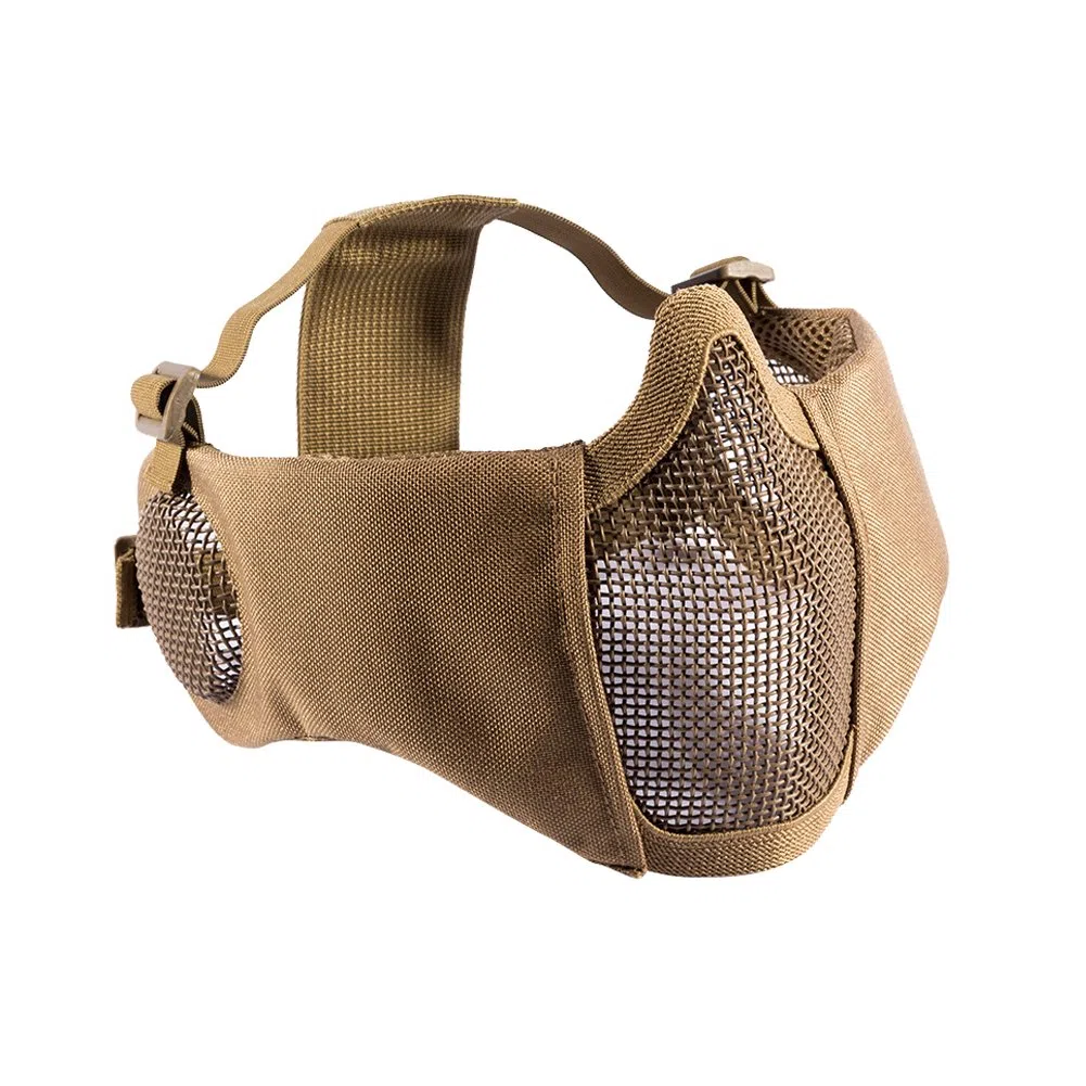 OneOneTigris Máscara Facial Plegable para Airsoft de Malla con protección auditivaTigris Máscara Facial Plegable para Airsoft de Malla con protección auditiva, Color Negro, tamaño 20cm x 15cm