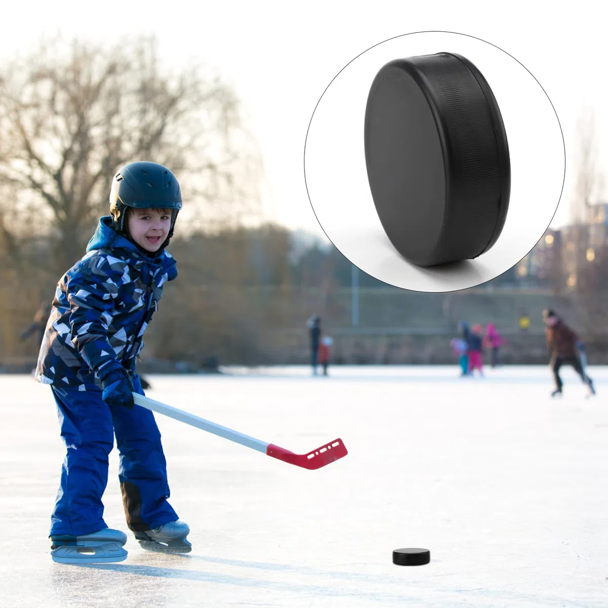 BRISKORE 8 unidades de discos de hockey sobre hielo, hockey deportivo, hockey sobre hielo, juego de entrenamiento, discos de entrenamiento de goma, discos de espuma ligera para ejercicio y