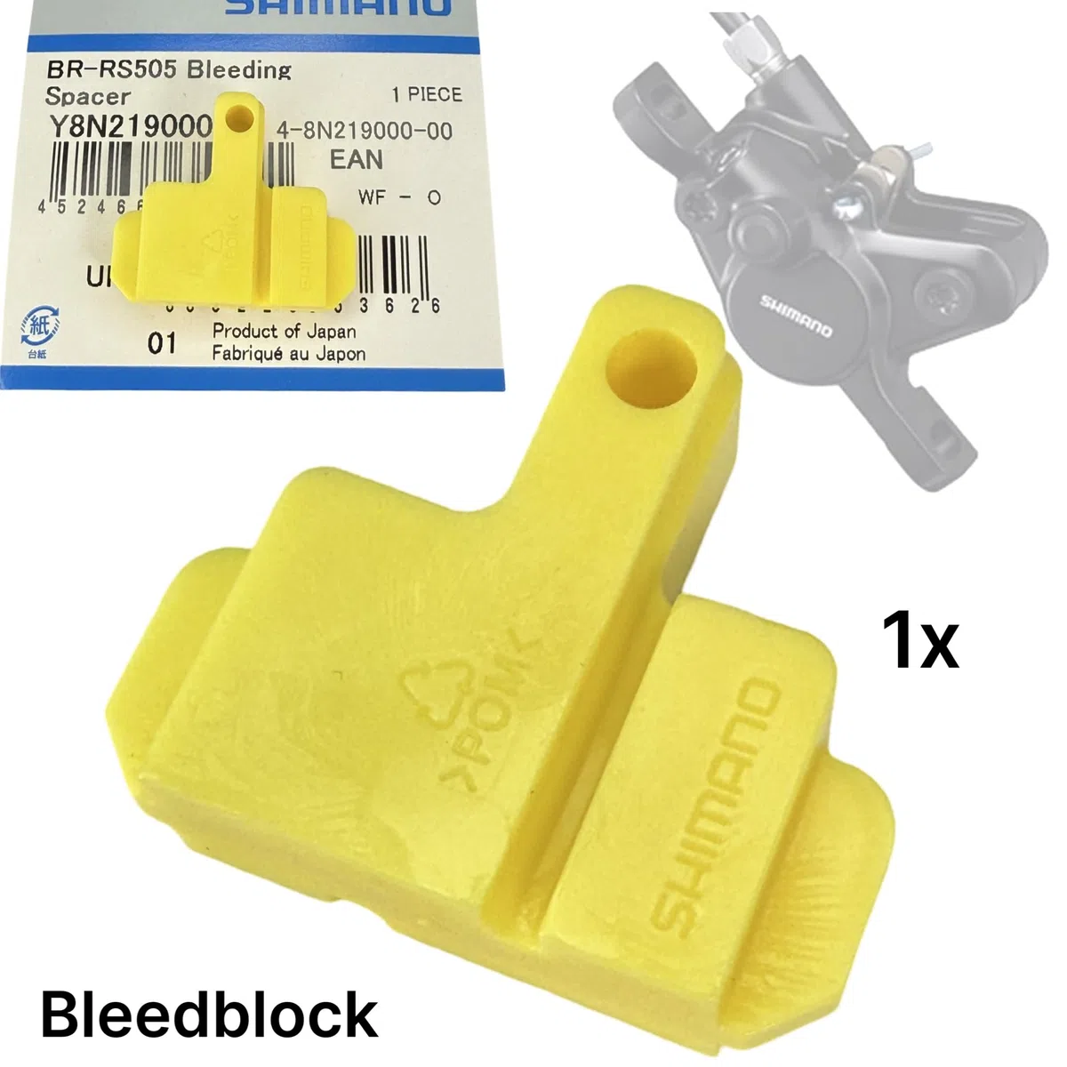 F26 BP-K05S-RX - Pastillas de freno de disco compatibles con Shimano (K03S) para bicicleta MTB Ebike XT SLX XTR Road Gravel 105 Ultegra Dura Ace GRX Disc 2 pares + Bleedblock