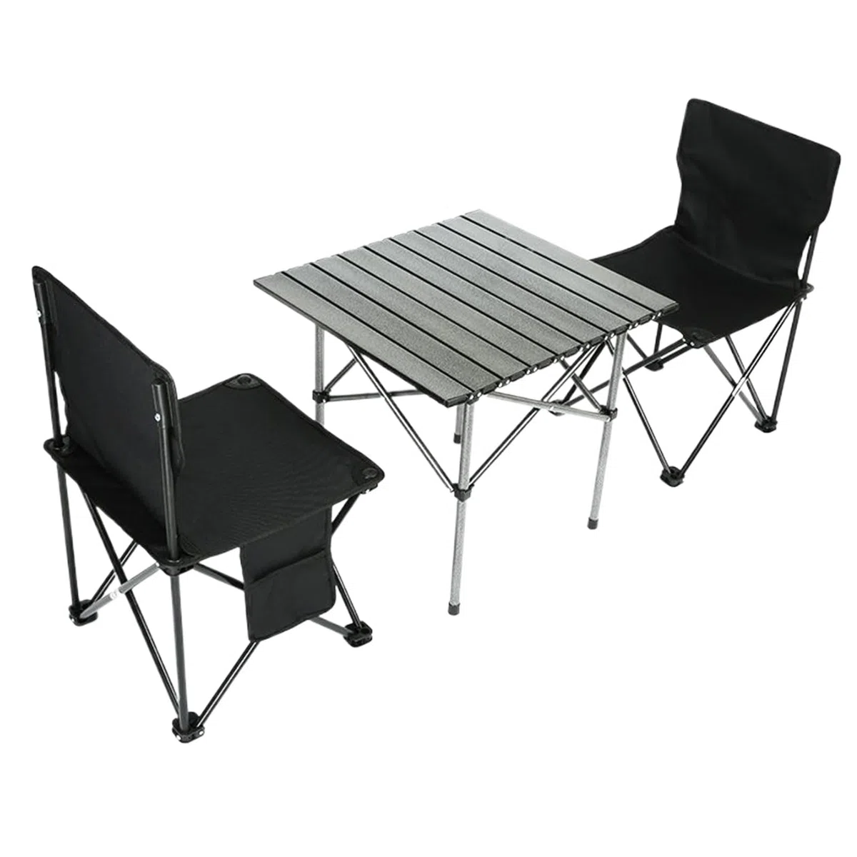 Mesa Plegable Camping, 3 Piezas Mesa Y Sillas Exterior, Silla Playa, Mesas De Picnic Ligeras Y 2 Sillas Para Senderismo, Equipo Camping, Impermeable, Portátil Para Viajes, Playa Y Jardín, 53x51x50cm