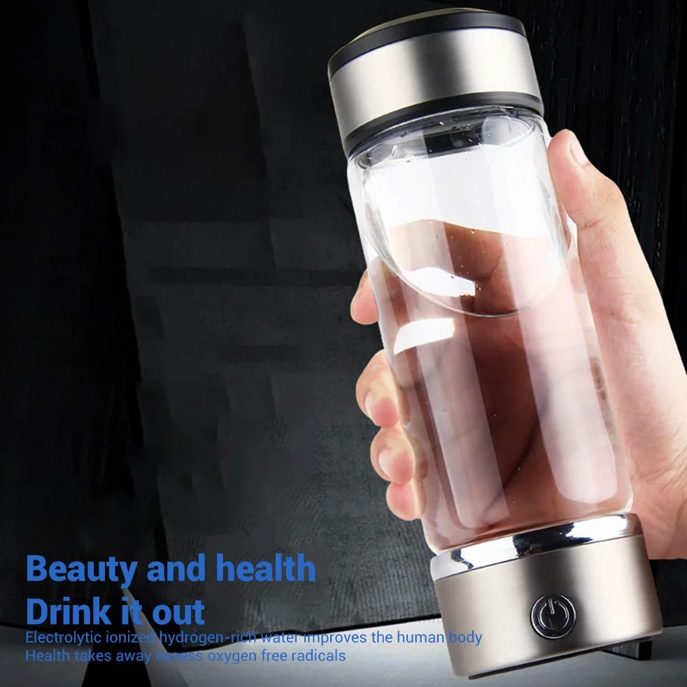 Generador de Agua Portátil 420 ml Máquina Ligera para Viajes y Uso Diario Purificadora de Agua con Tecnología de Iones y Hidrógeno Rica Recargable Compacta para Hogar Oficina y Exterior