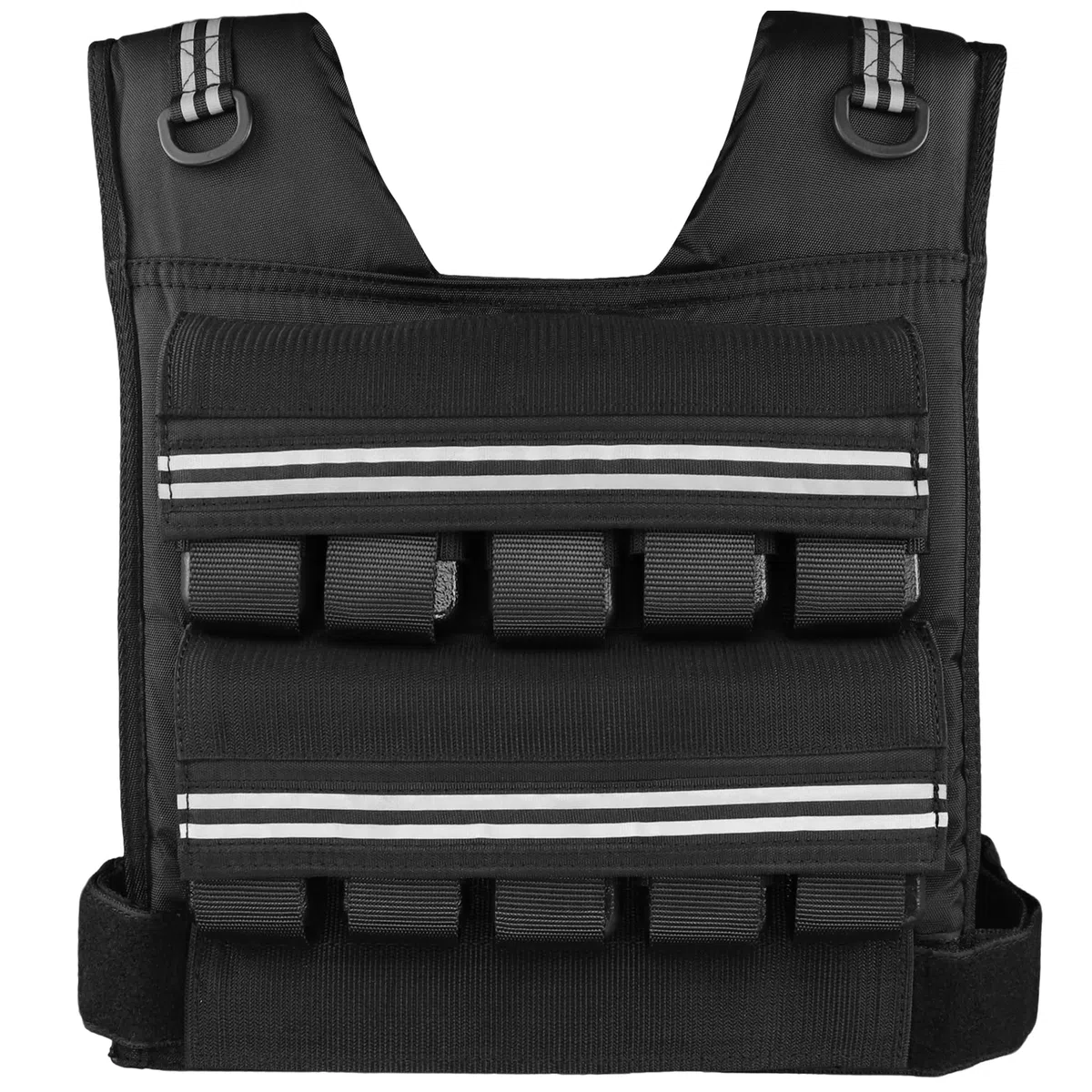 Amonax Chaleco Lastrado 10kg / 20kg / 30kg, Chaleco Peso Entrenamiento Ajustable para Mujer y Hombre, con Elementos Reflectantes, Chaleco con Peso para Running, Caminar y Fitness