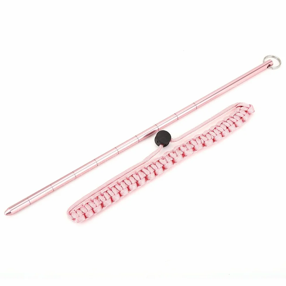 Keep Diving Vara de Buceo de aleación de Aluminio con Puntero y cordón de paracaídas - Resistente, 34 cm de Longitud, para buceadores - Atractivo diseño en Rosa