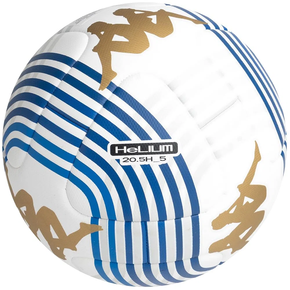 Kappa Helium 20.3H Deportivo DE LA CORUÑA 25/26 - Balón de fútbol - Balón de Entrenamiento - con el Escudo del Club - Cosido a Máquina - Diseño de Calidad y Estilo Deportivo - White/Blue/Gold