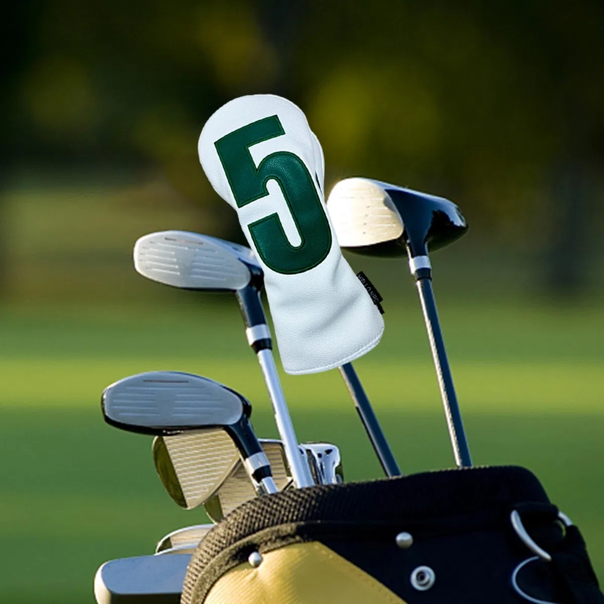 F Fityle Funda de Cabeza para Club de Golf con protección de Cuero PU, reemplazo de Maderas, Forro de Terciopelo, Impermeable, Funda de Madera para Regalo de