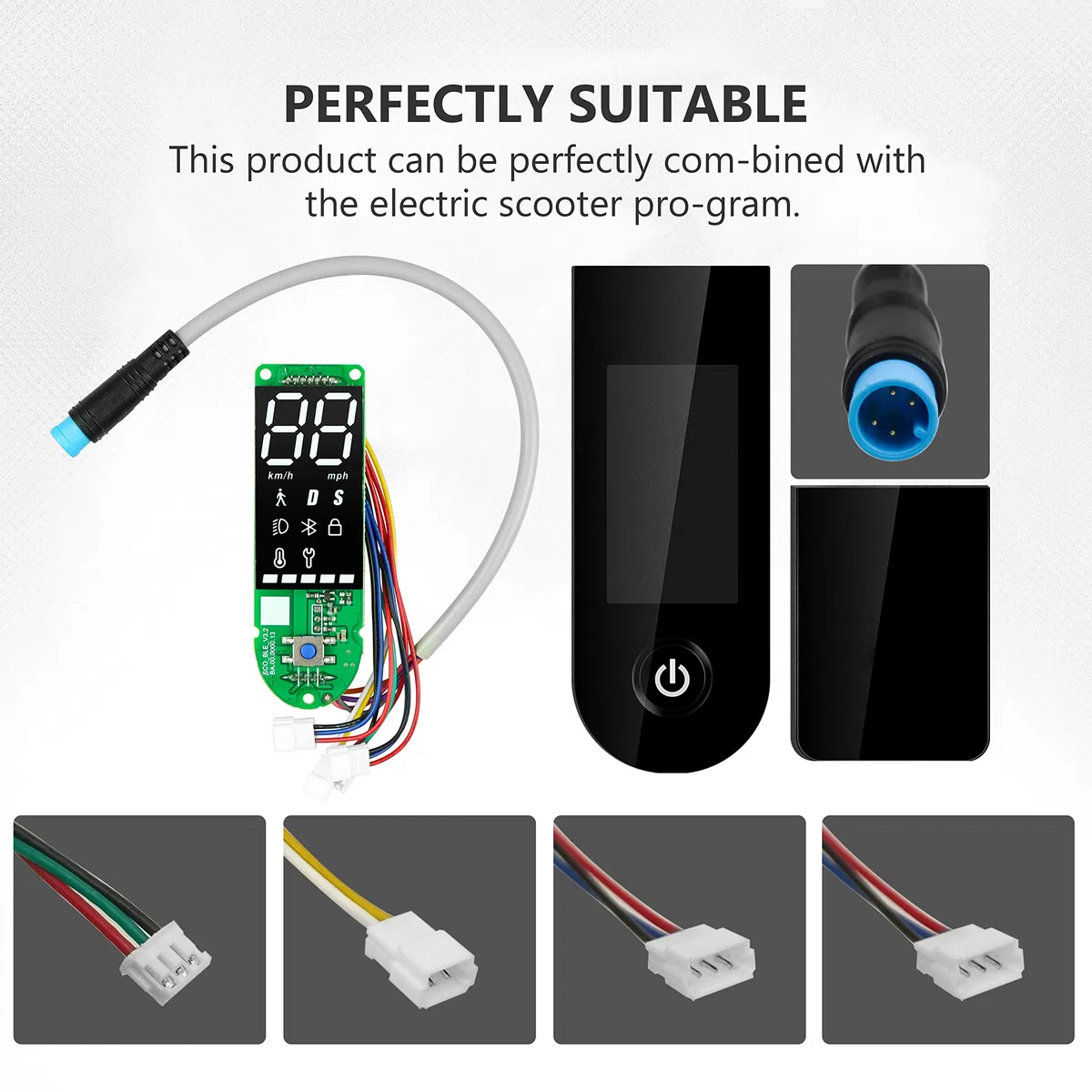 Tableau de Bord BLE électrique Scooter Tableau de Bord Avec écran LED pour Trottinette électrique Xiaomi M365Pro Pro2 - Version