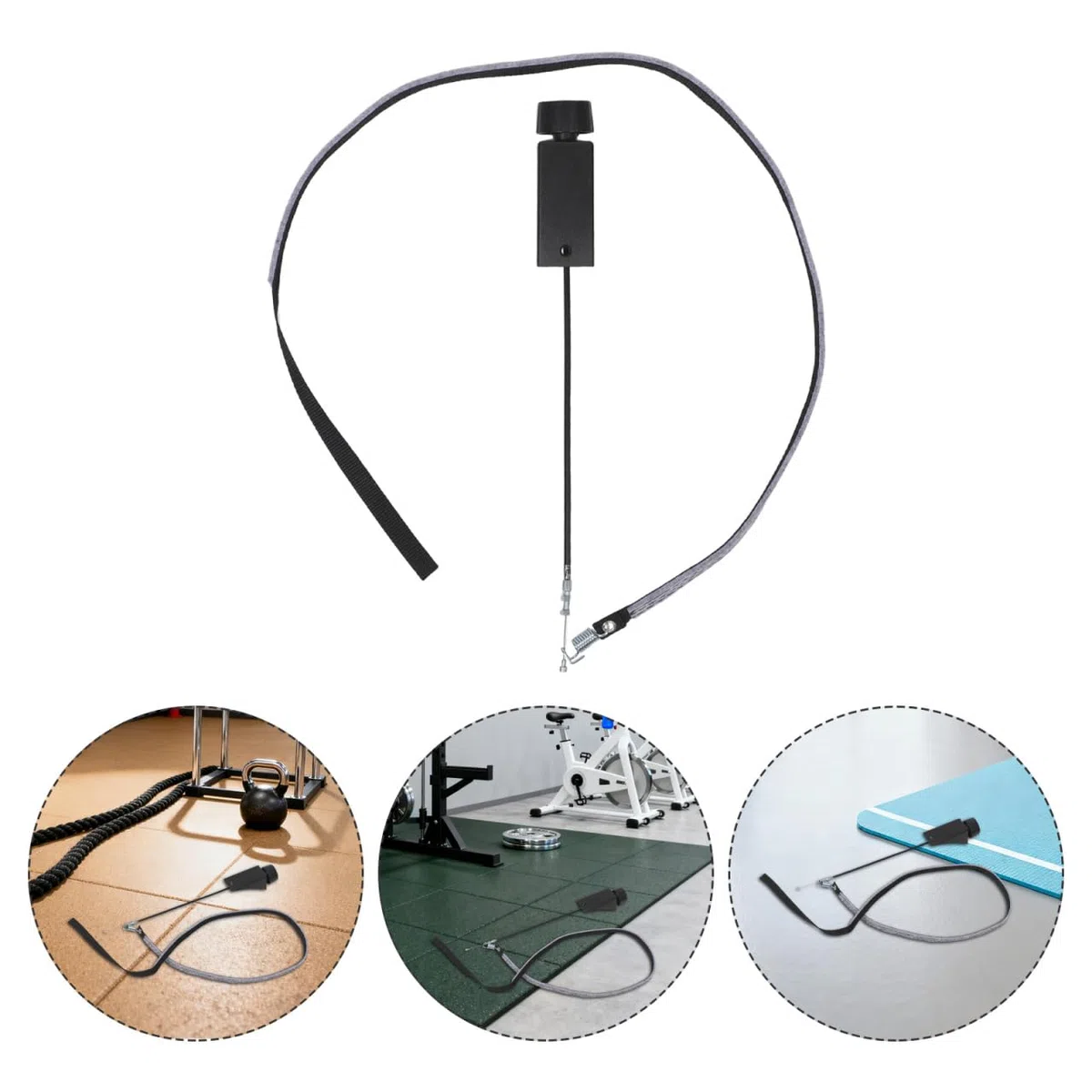 Supvox Banda de freno de repuesto para bicicleta estática con botón giratorio – Correa de resistencia universal de 110 cm con cable regulador de 41 cm – silencioso y resistente al desgaste para