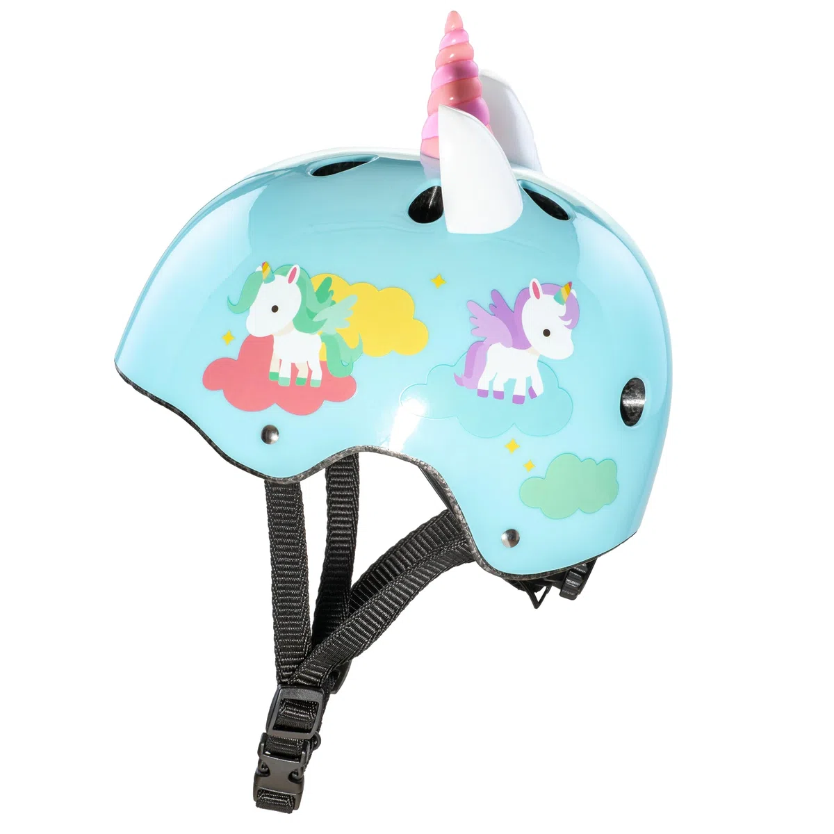 MOLTO - Casco Infantil con Diseño de Unicornio y Dinosaurio, Cuernos 3D, Casco Ajustable, Ligero y Cómodo, Ideal para Bicicleta, Patinete, Scooter y Monopatín, + 3 Años
