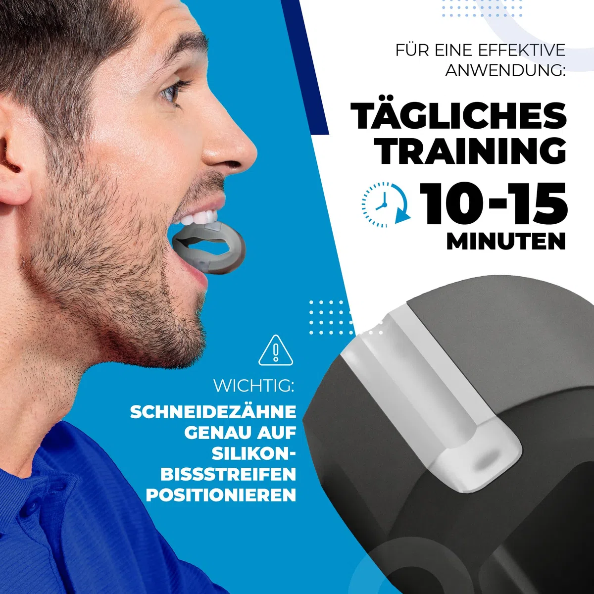 Jawline - Entrenador de mandíbula para tonificar la cara y reducir la papada, incluye plan de entrenamiento, entrenamiento de músculos masticatorios para hombres y mujeres, 3 niveles de