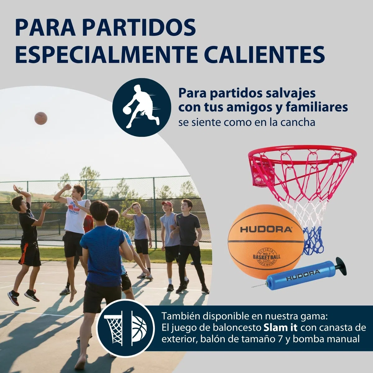 Hudora Outdoor Basketball Korb mit Netz