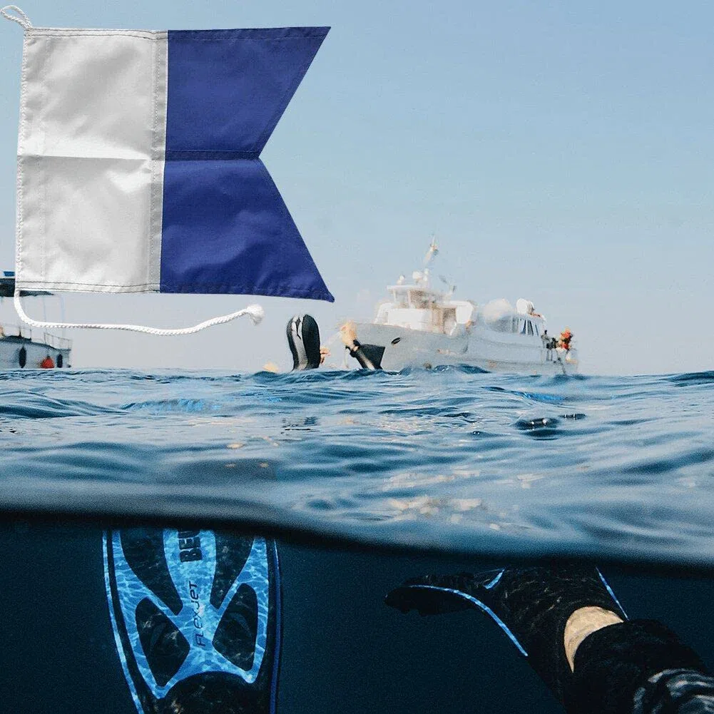 Banderas De Buceo, Bandera De Buzo Azul Y, Bandera Alfa, Bandera De Buceadores, Marcador De Bandera De Botes para Snorkel, Buceo, Actividades Submarinas