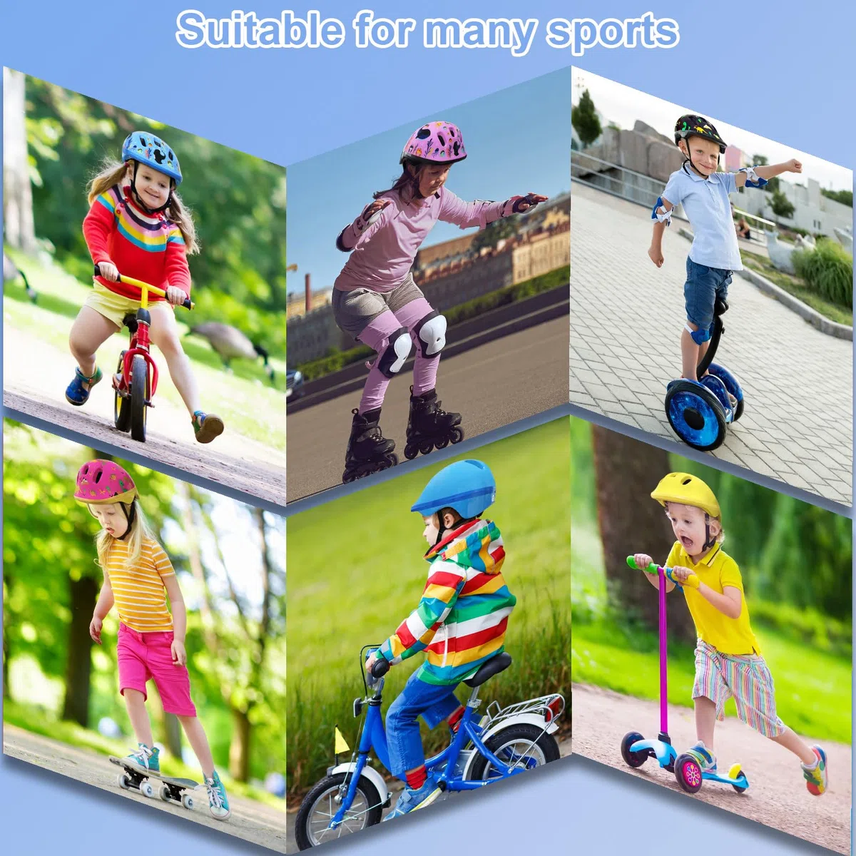 Casco infantil de bicicleta para niños/niñas 3-8, ligero ajustable y ventilación casco de patinaje, protección para scooter y patinaje
