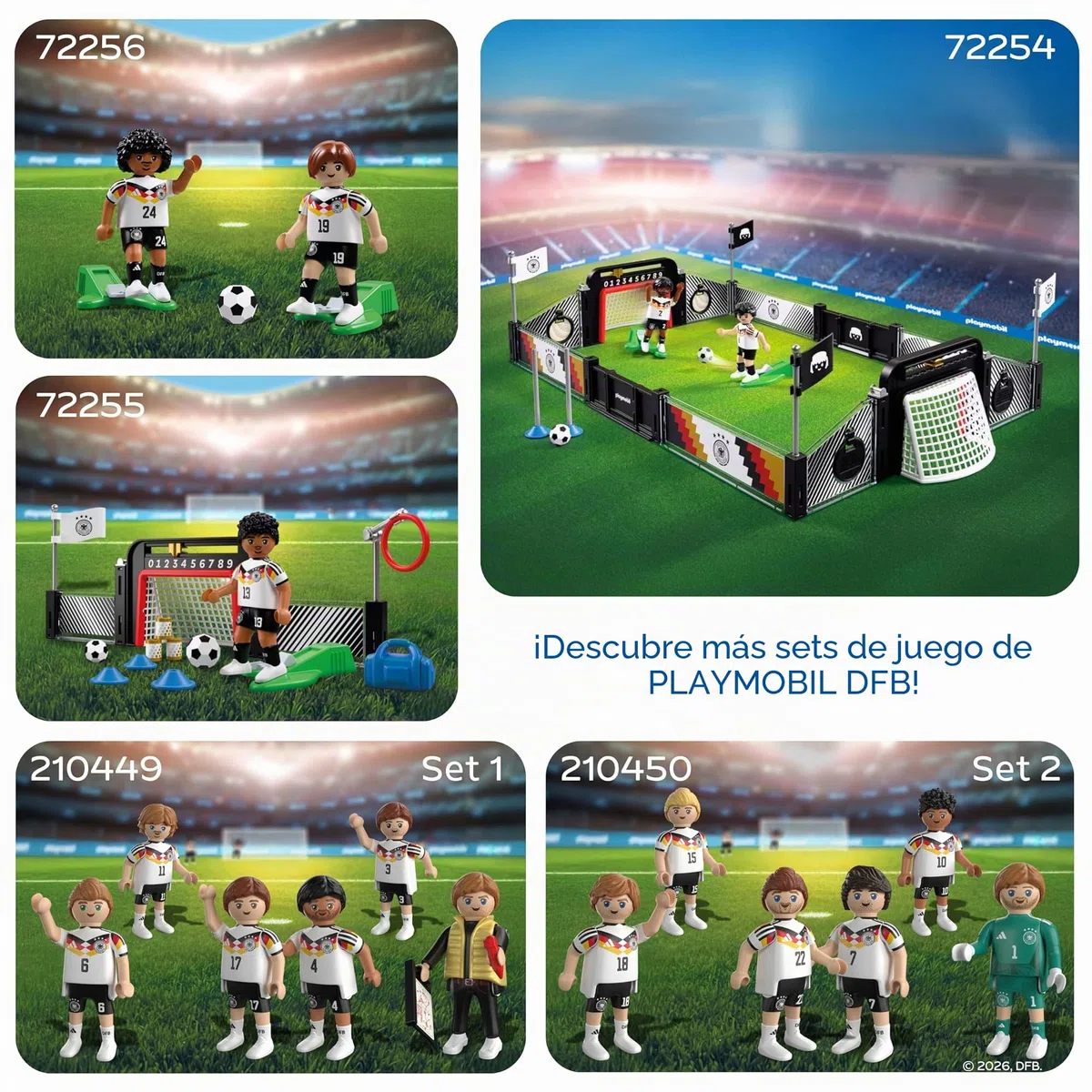PLAYMOBIL | DFB | Juego de Jugadores 1 | Figuras de fútbol | Juego de fútbol | 210449