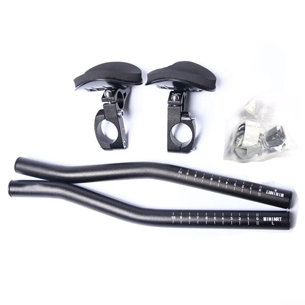 Para manillar Tt para barras aerodinámicas para bicicleta de carretera y para carreras de triatlón, extensiones de clip de aleación de aluminio con almohadillas ajustables para reposabrazos para