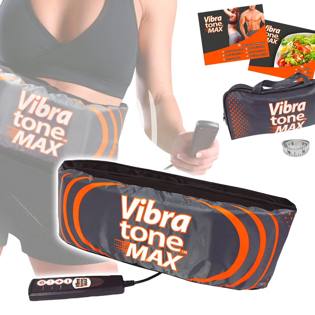 Cinturón Abdominal vibración – Tonifique Sus Abdominales, oblicuos, Caderas, Cintura, glúteos y Muslos.