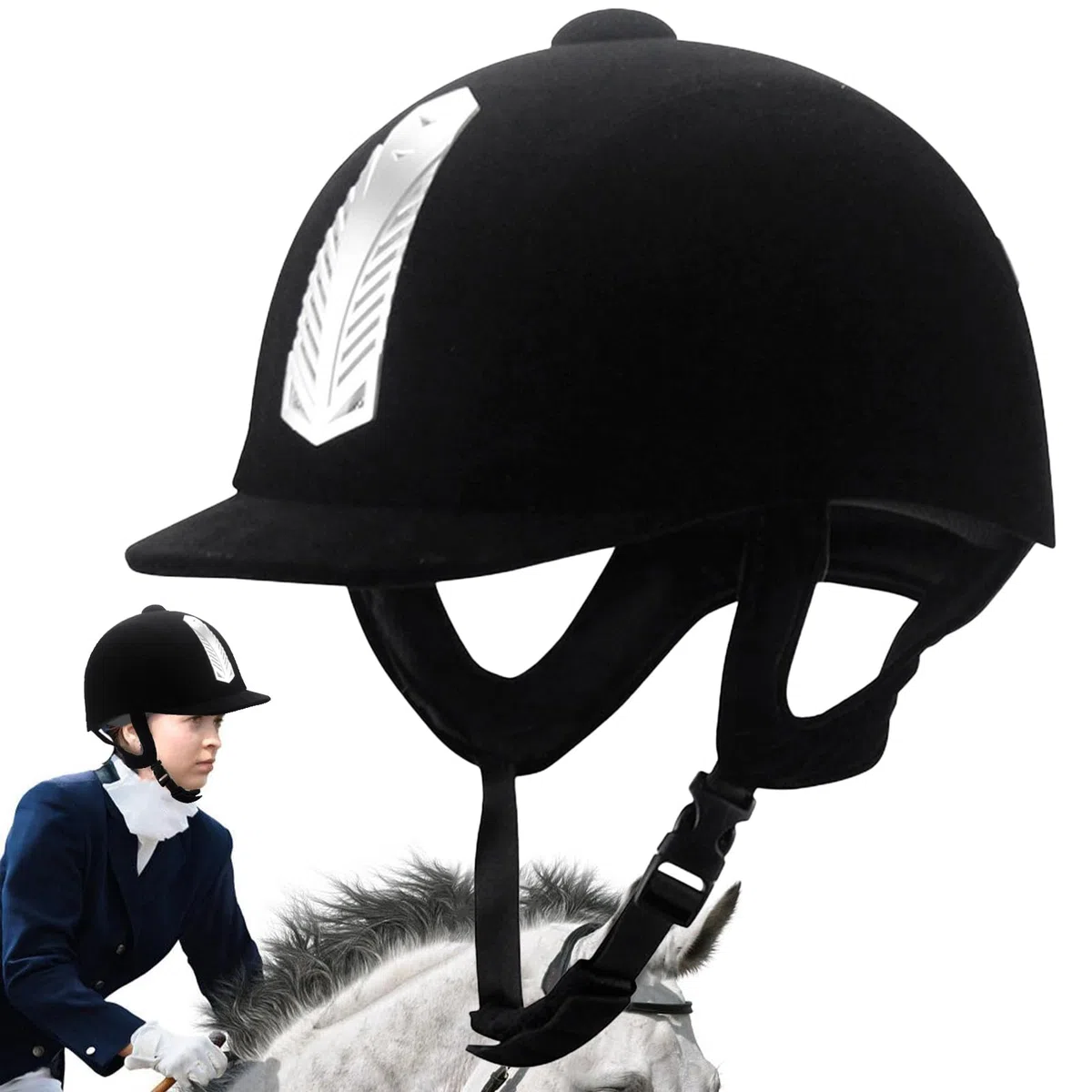 Tocados ecuestres,Tocados para Montar a Caballo,Casco Protector para Montar a Caballo para Mujeres y Hombres | Gorros de Seguridad Transpirables para entusiastas de los Deportes ecuestres para Hockey