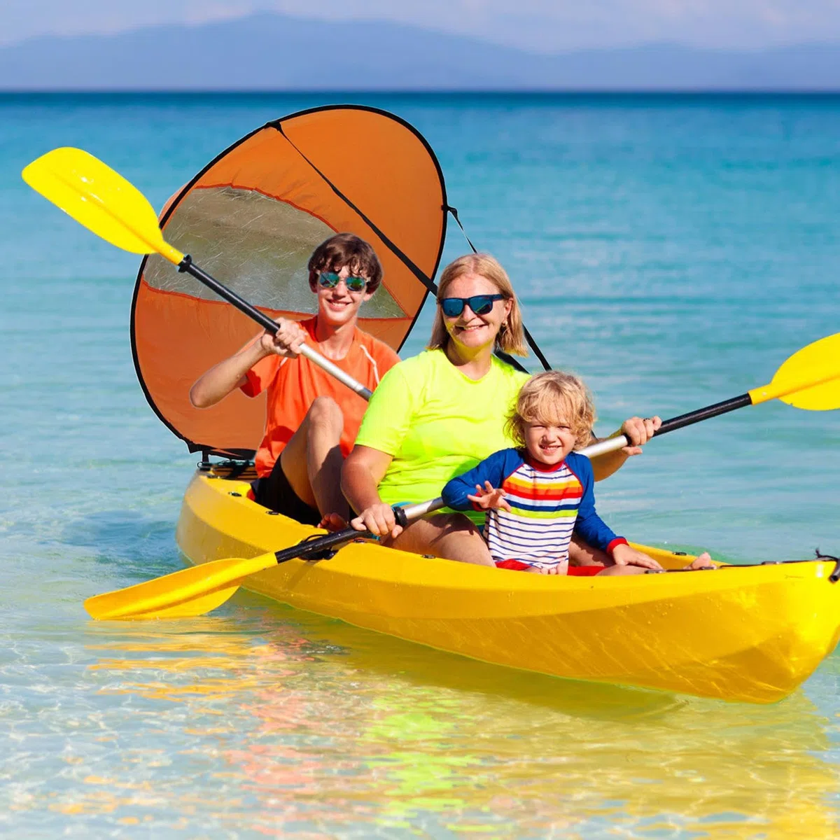 Vela de Tabla de remo, Vela de Viento para Kayak - Velas de Kayak con ventana Transparente, Accesorios de Kayak,Paleta portátil de Viento Kayak de Tabla de paleta para el Yate de Barco