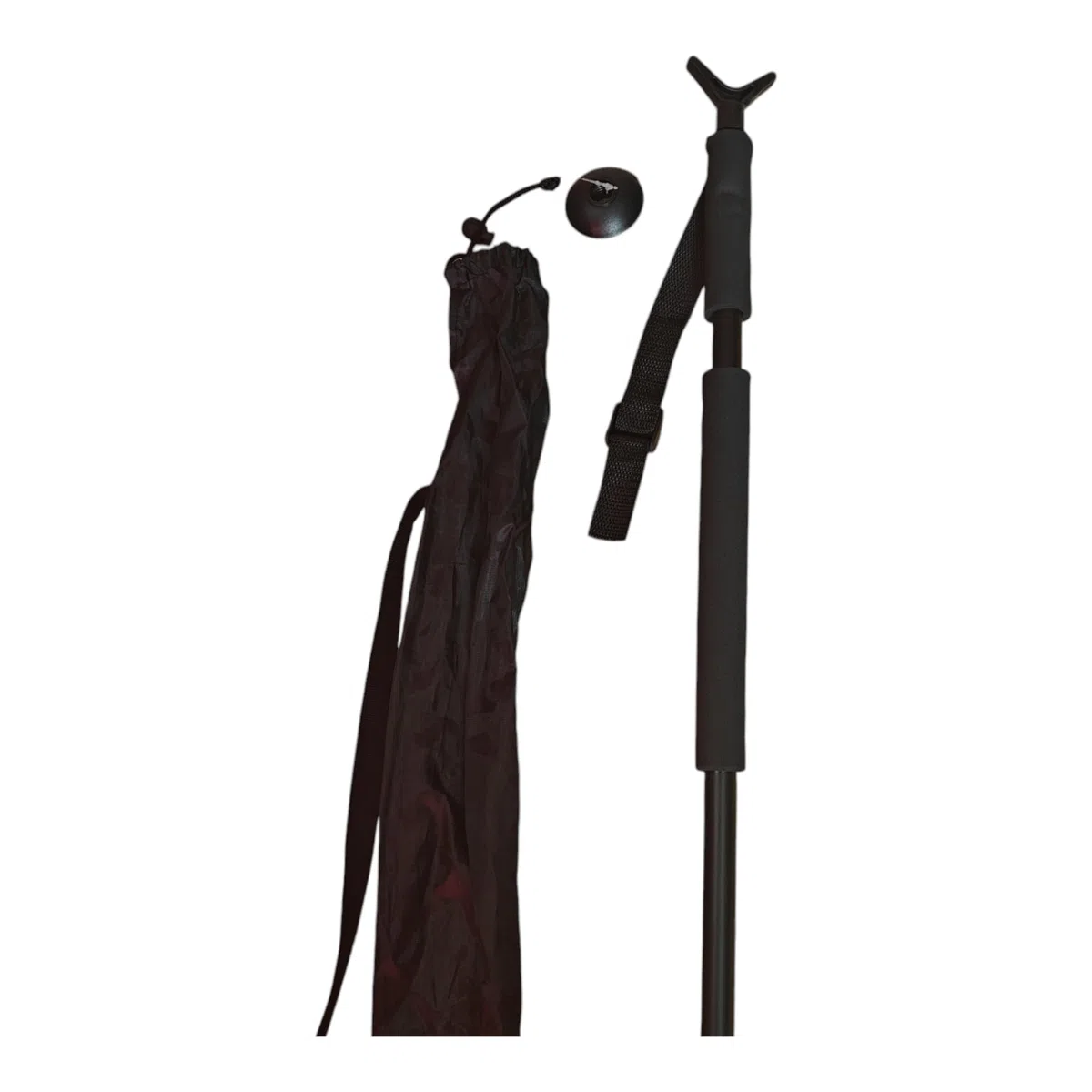 BASTÓN DE Caza Extensible 85 A 180 CM con Horquilla para APOYAR EL Arma EN Aluminio Muy Ligero, monopie para monteria.