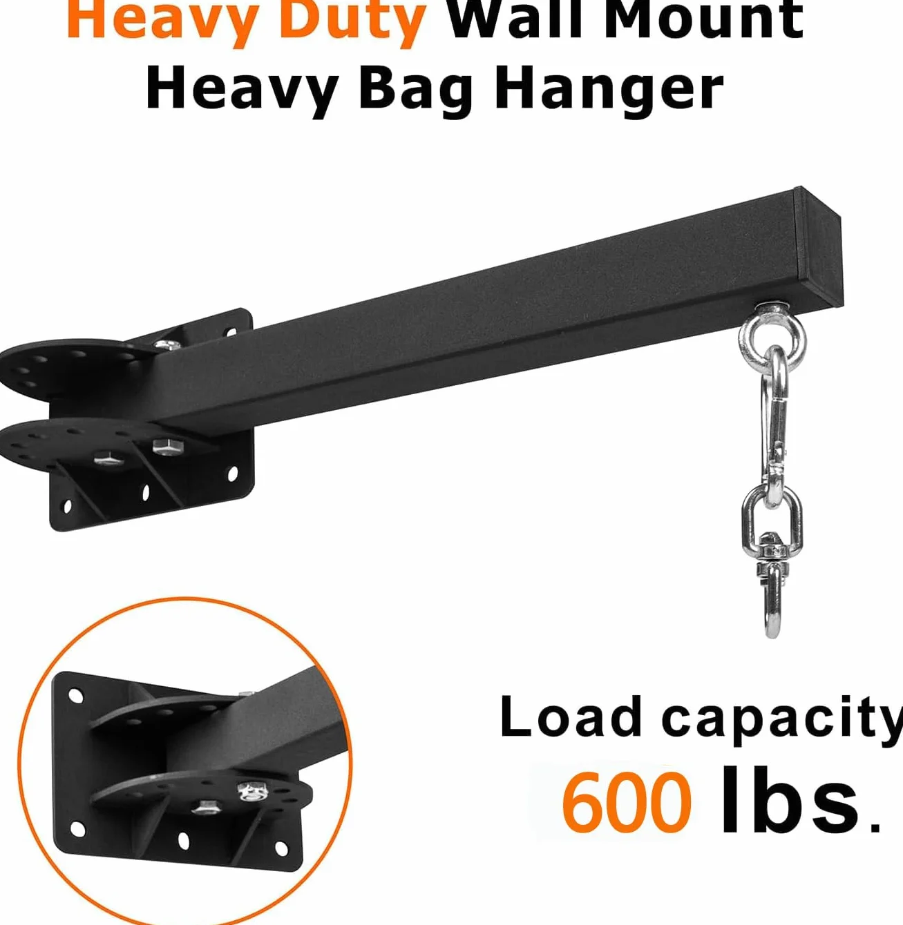 Soporte para saco de boxeo, soporte ajustable para saco de boxeo, soporte de pared resistente para saco de boxeo, apto para uso doméstico o gimnasio, soporte de bolsa de boxeo de rotación