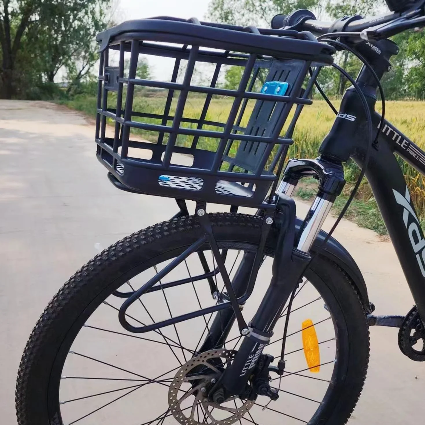 Portaequipajes Delantero para Bicicleta con Tuerca de Bloqueo portabicicletas de Carga de 20kg Estante para Equipaje Cesta para Bicicleta instalable para excursiones en Bicicleta y Acampada