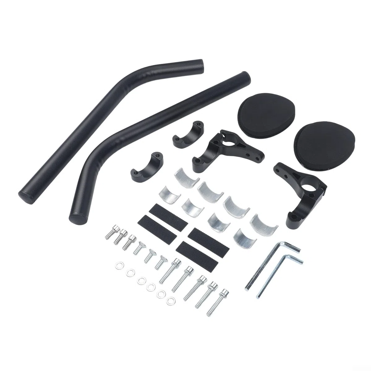 Para manillar Tt para barras aerodinámicas para bicicleta de carretera y para carreras de triatlón, extensiones de clip de aleación de aluminio con almohadillas ajustables para reposabrazos para