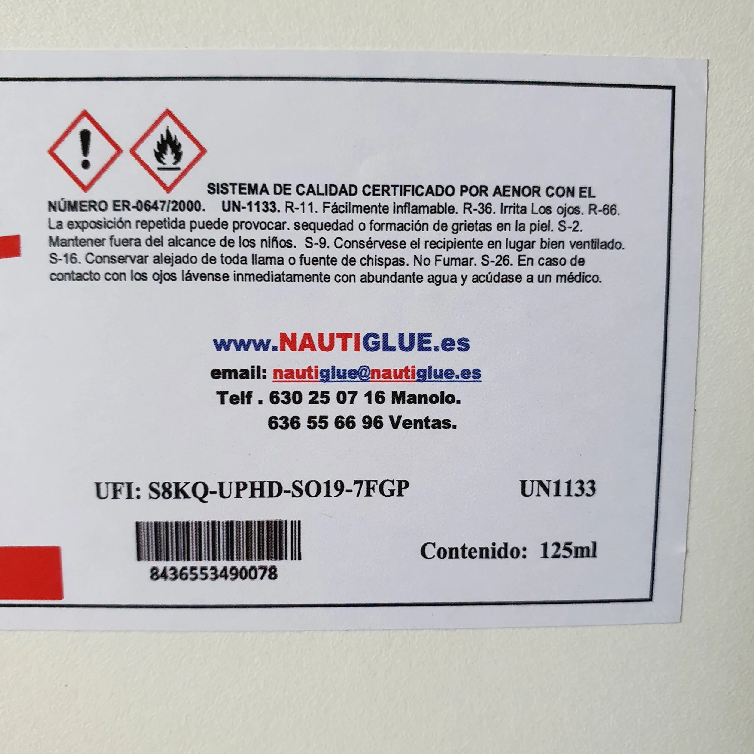 Pegamento de PVC Profesional de 125 mililitros para la reparación de Zodiac (Elegir color del parche de regalo (1). (Azul marino)