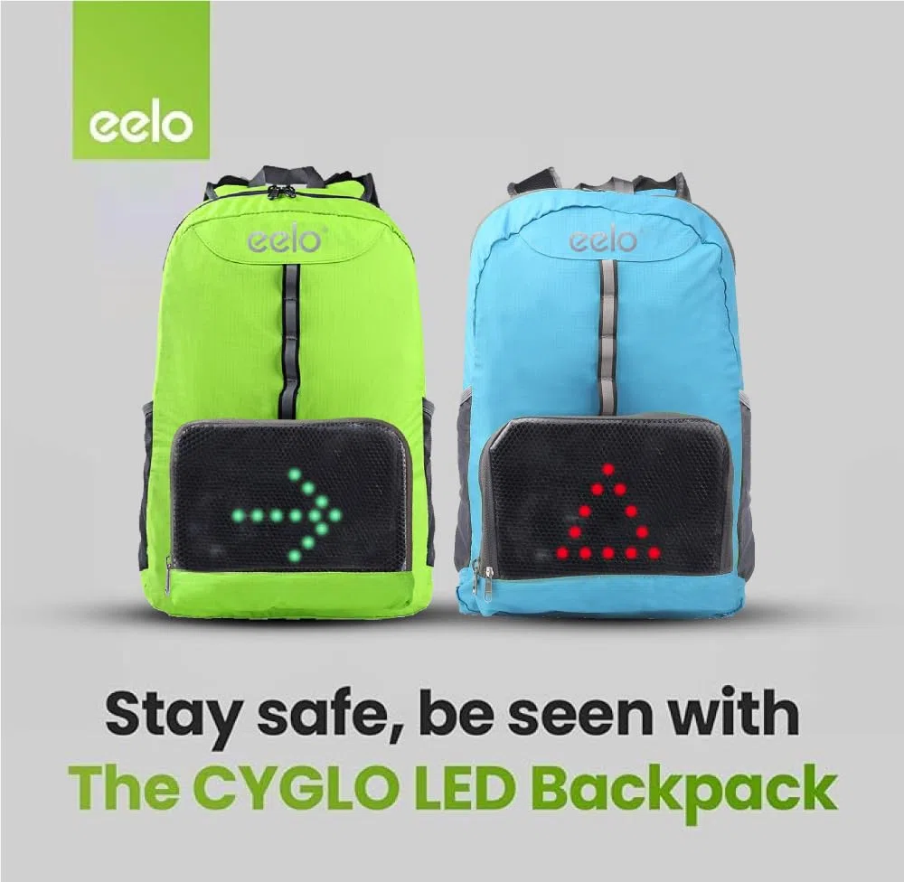 Mochila Eelo Cyglo para ciclismo con pantalla LED