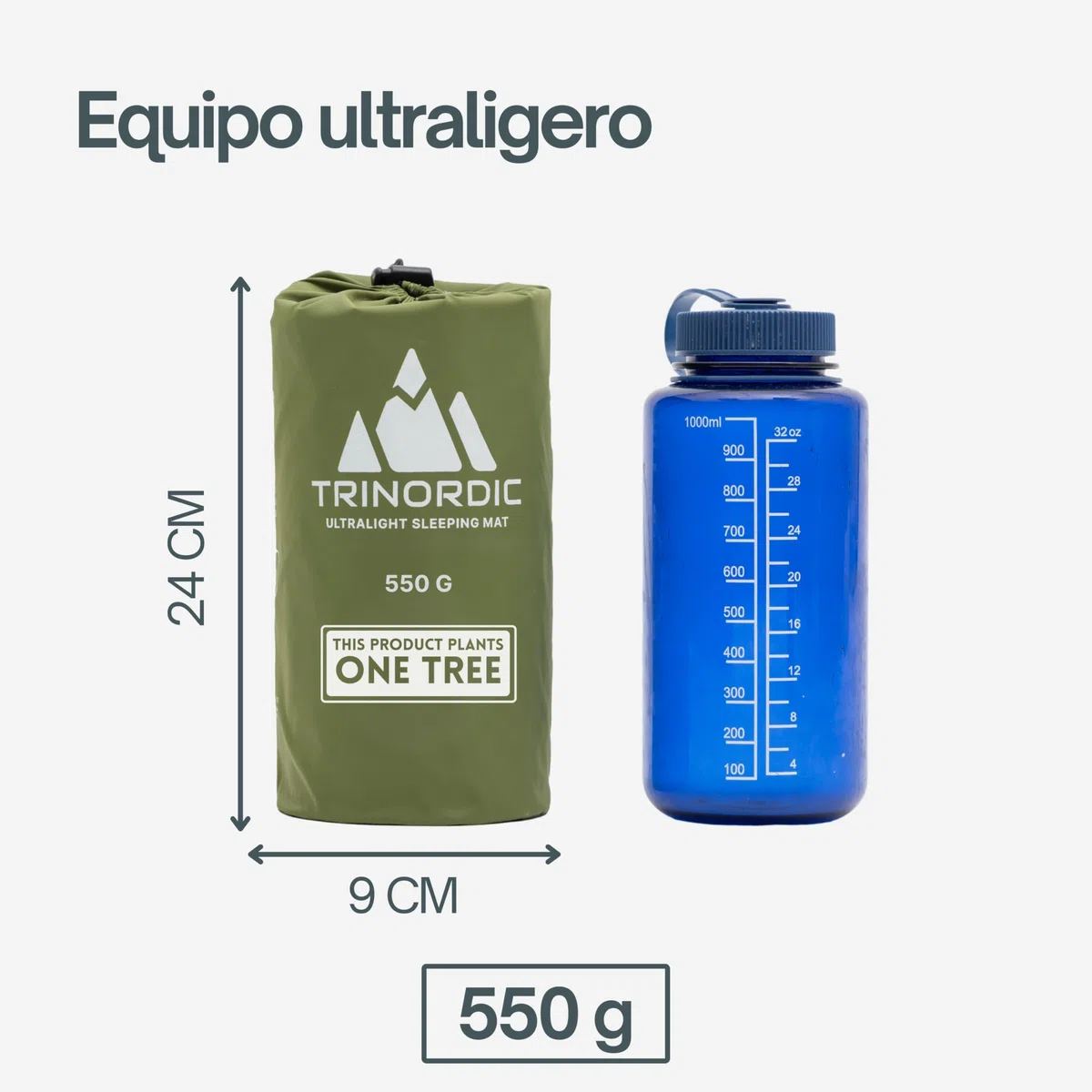 TRINORDIC Esterilla de acampada hinchable ultraligera - Colchón de aire individual para dormir que ahorra espacio - Equipo de acampada duradero y ligero para aventuras de viaje al aire libre