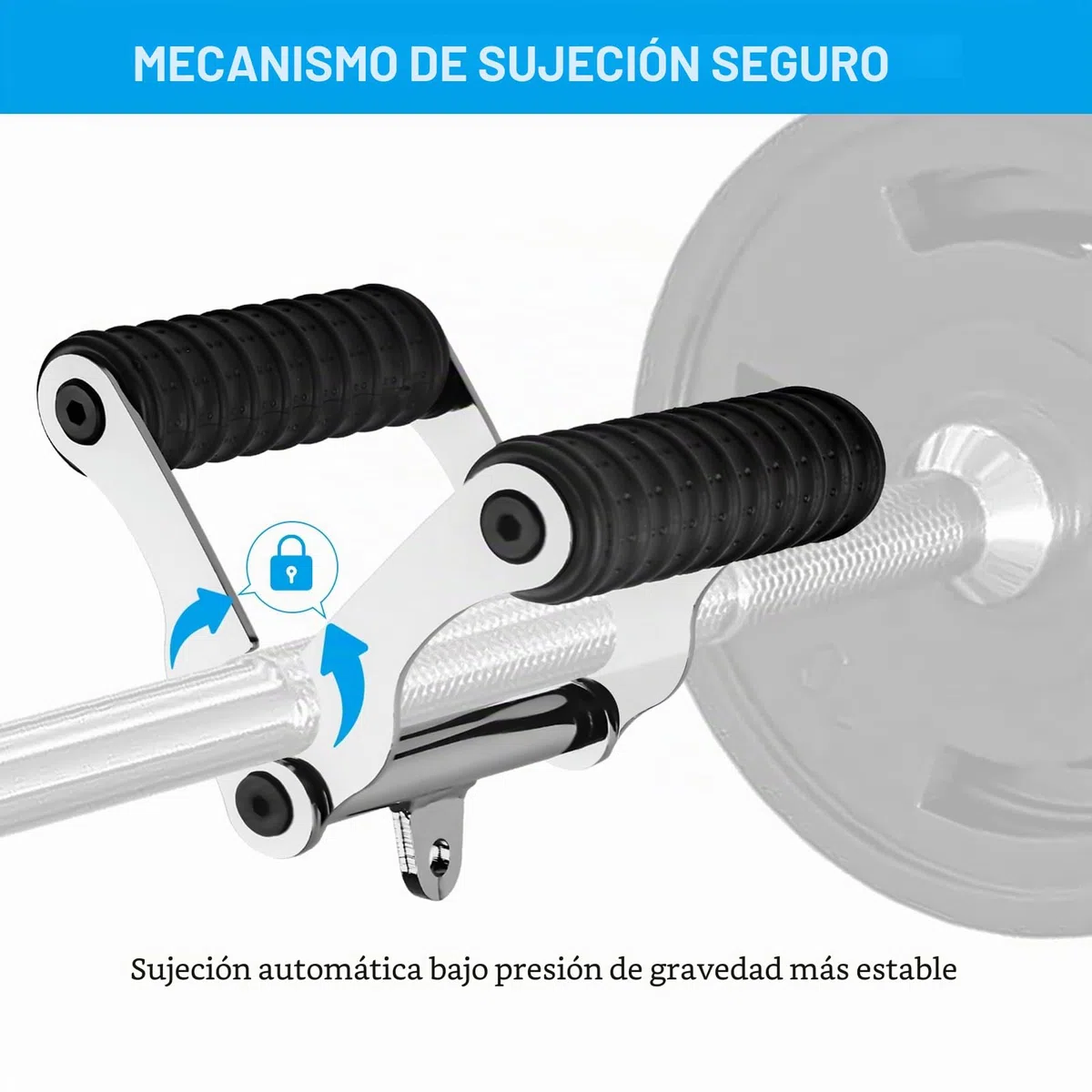 Mango de Barra en T para Barra de Pesas, T Barra, Mango de Mina Terrestre, 2 en 1 Mango de Remo con Trabillas, Fijación para Máquinas de Cable, Mango en V, Barras de Pesas para Entrenamiento
