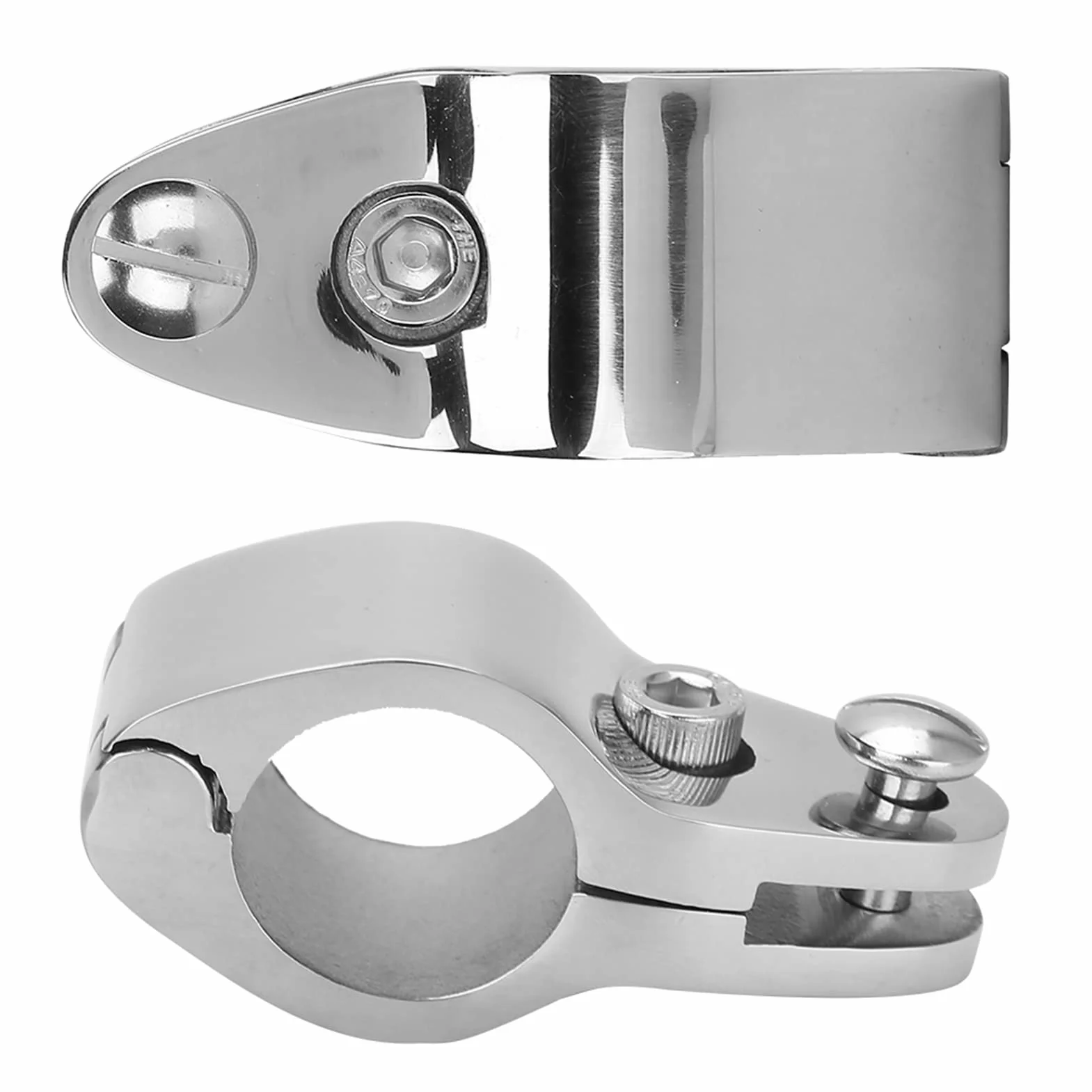 Paquete de 2 Bimini Superior para Barco, Montaje de riel Deslizante de mandíbula con bisagras de 1 Pulgada, tobogán de mandíbula Superior para Barco/Tapa Superior, Accesorios para yate(30mm)