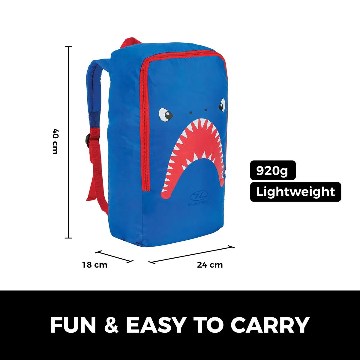 Highlander Kids Creature Shark 300 Mummy - Saco de dormir