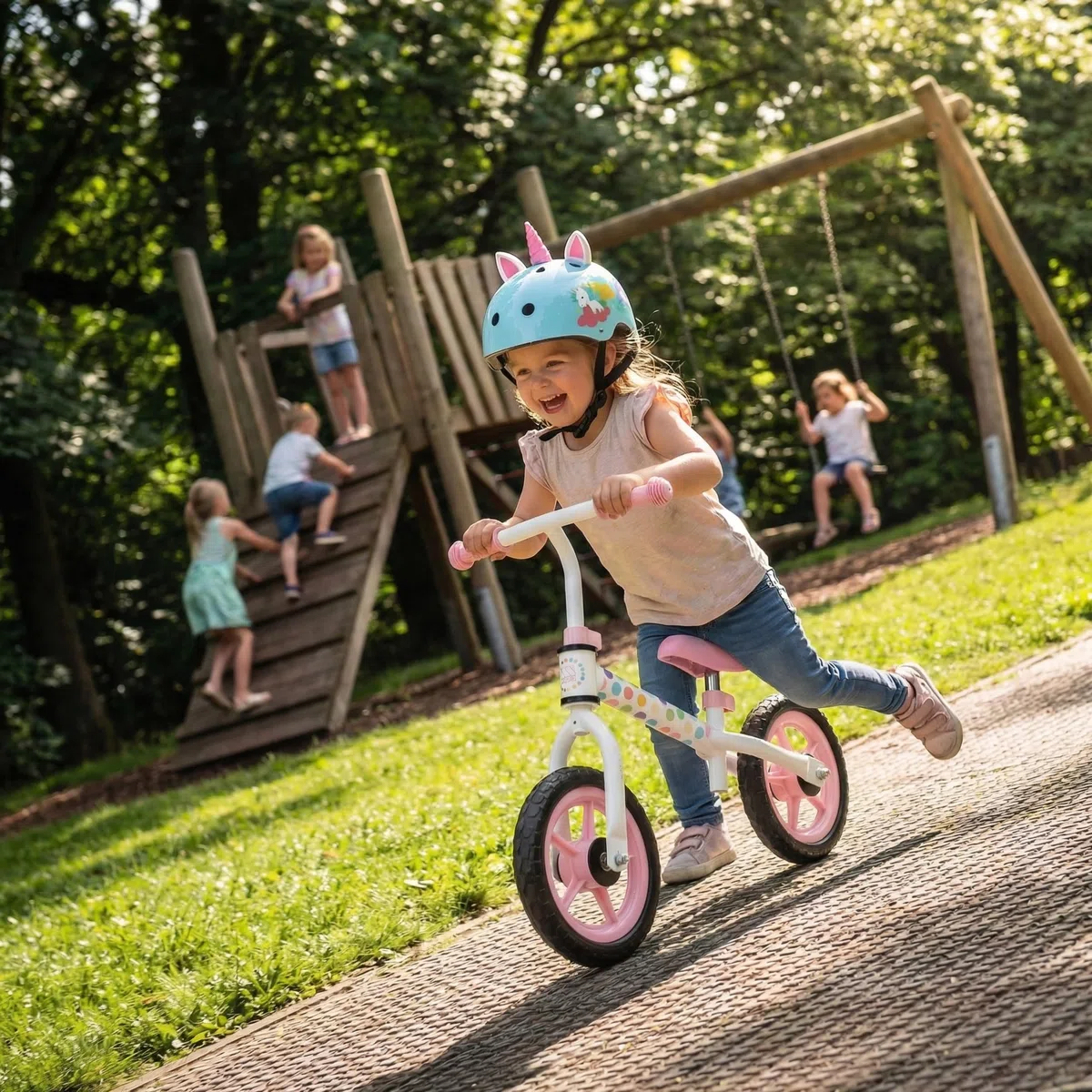 MOLTO - Casco Infantil con Diseño de Unicornio y Dinosaurio, Cuernos 3D, Casco Ajustable, Ligero y Cómodo, Ideal para Bicicleta, Patinete, Scooter y Monopatín, + 3 Años