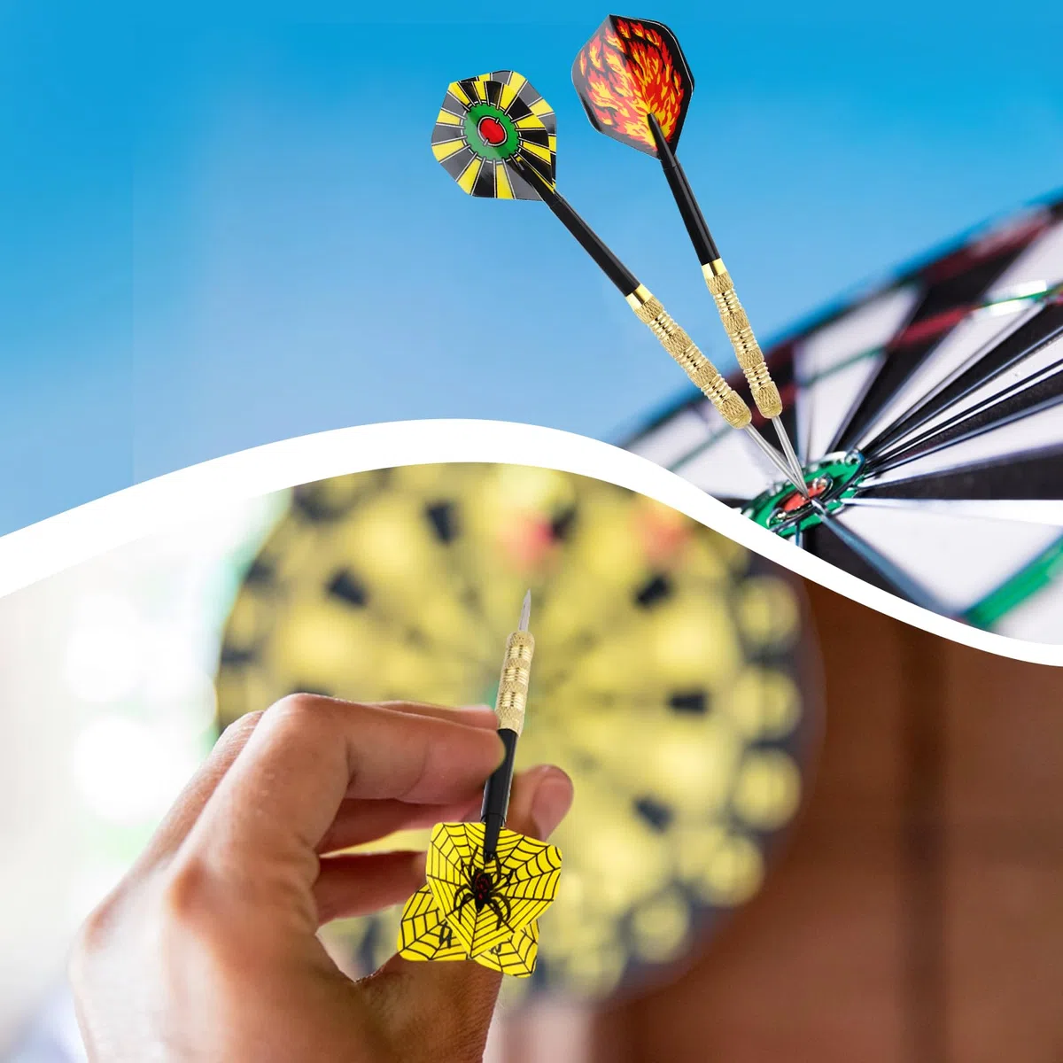 12 Piezas Dardos Profesionales Dardos Punta Acero Darts Juego De Dardos de Acero Plumas Dardos Dardos Acero Dardos Punta de Acero 14 Gramos para Juego de Dardos Diana Dardos