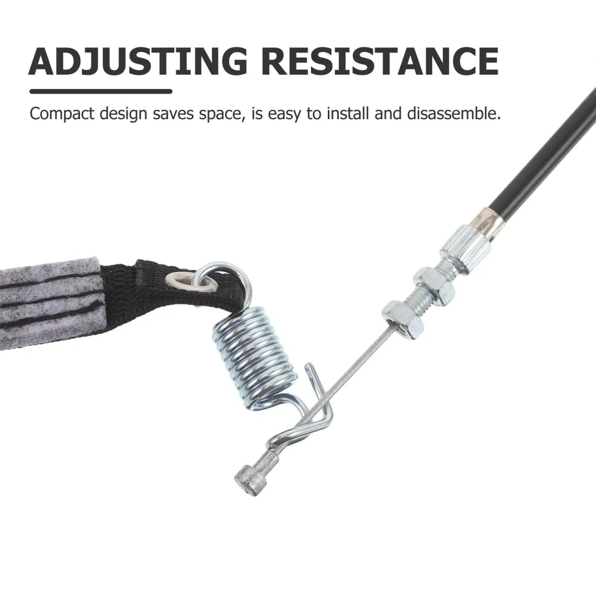Supvox Banda de freno de repuesto para bicicleta estática con botón giratorio – Correa de resistencia universal de 110 cm con cable regulador de 41 cm – silencioso y resistente al desgaste para