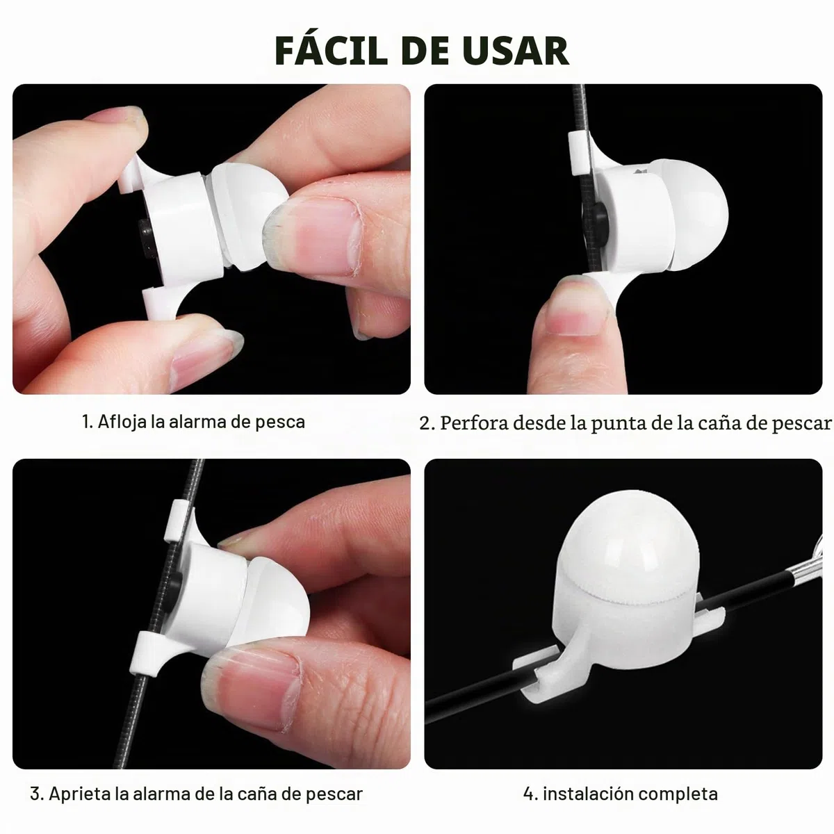 Vegena 10 indicadores electrónicos de picada de pesca con indicador luminoso LED, alarma de mordida para pesca
