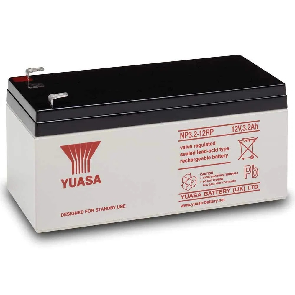Yuasa NP3.2-12 12V Batería de Plomo-ácido, Alarma de Respaldo de UPS y batería de Emergencia (Paquete de 1)