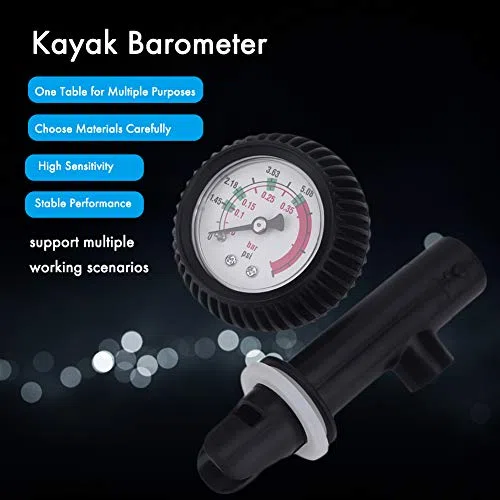 Barómetro de Kayak, Barómetro de Medidor de Presión de Aire Barco Neumático de Nylon para Balsa Kayak Indicador Presión Manómetro para Barco