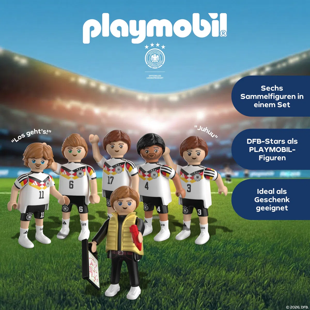 PLAYMOBIL | DFB | Juego de Jugadores 1 | Figuras de fútbol | Juego de fútbol | 210449
