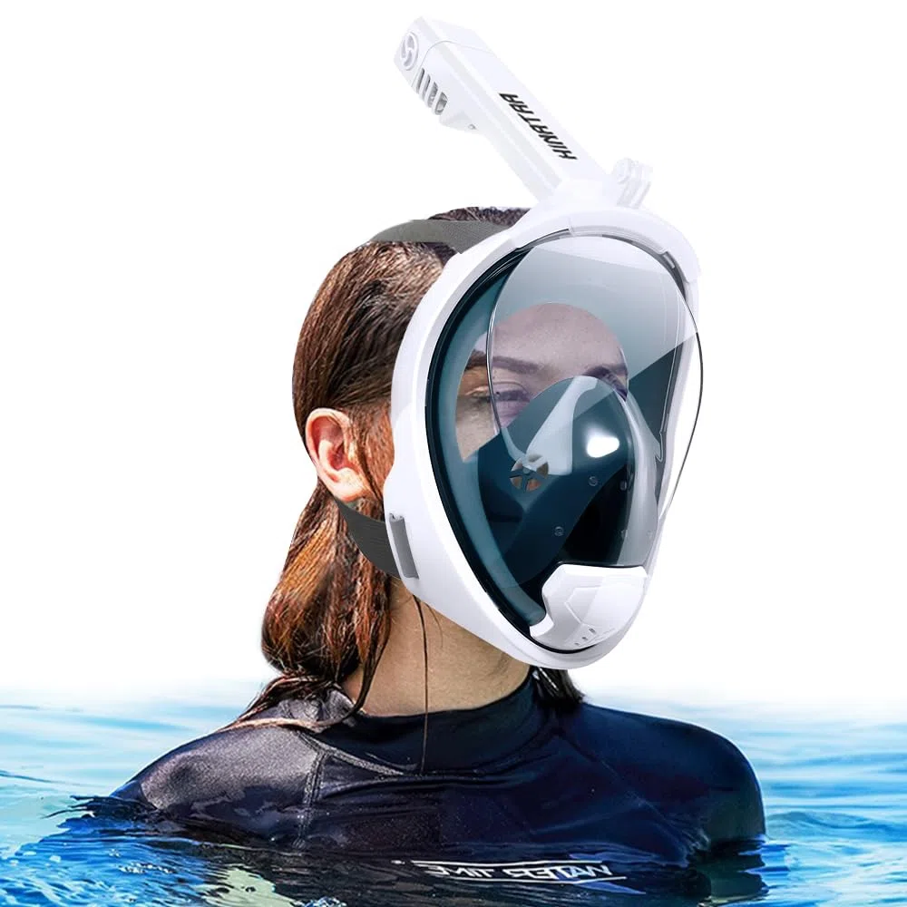 Máscara de Buceo, Diseño de Doble Bola Flotante Máscara de Snorkel, Anti-Vaho Máscara de Esnórquel, con Montaje de Snorkel Desmontable, Máscara de Gafas para Adultos y Jóvenes