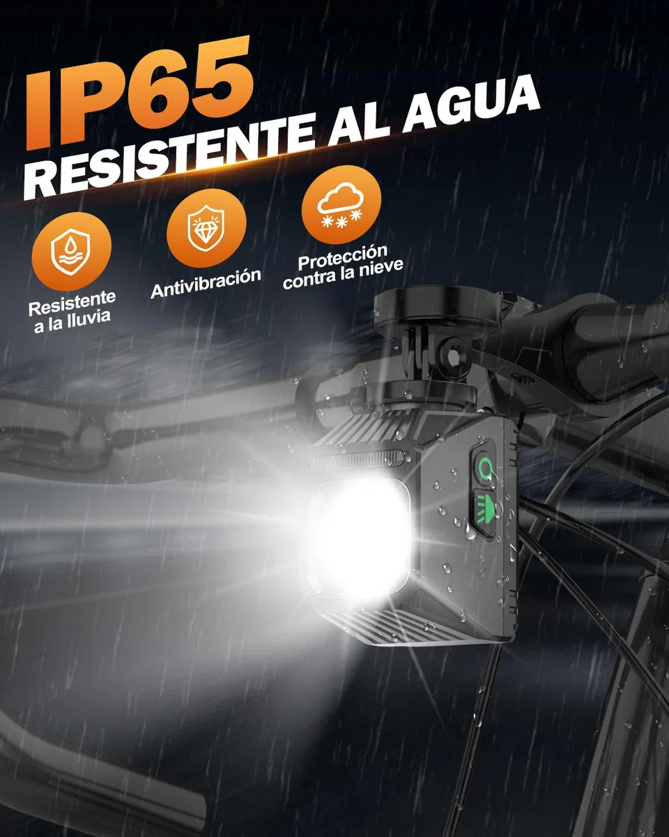 Victoper Luz Bicicleta Delantera y Trasera, Faro LED Potente 2025, Haz Amplio Alta Luminosidad, USB C Recargable, IPX4 Impermeable