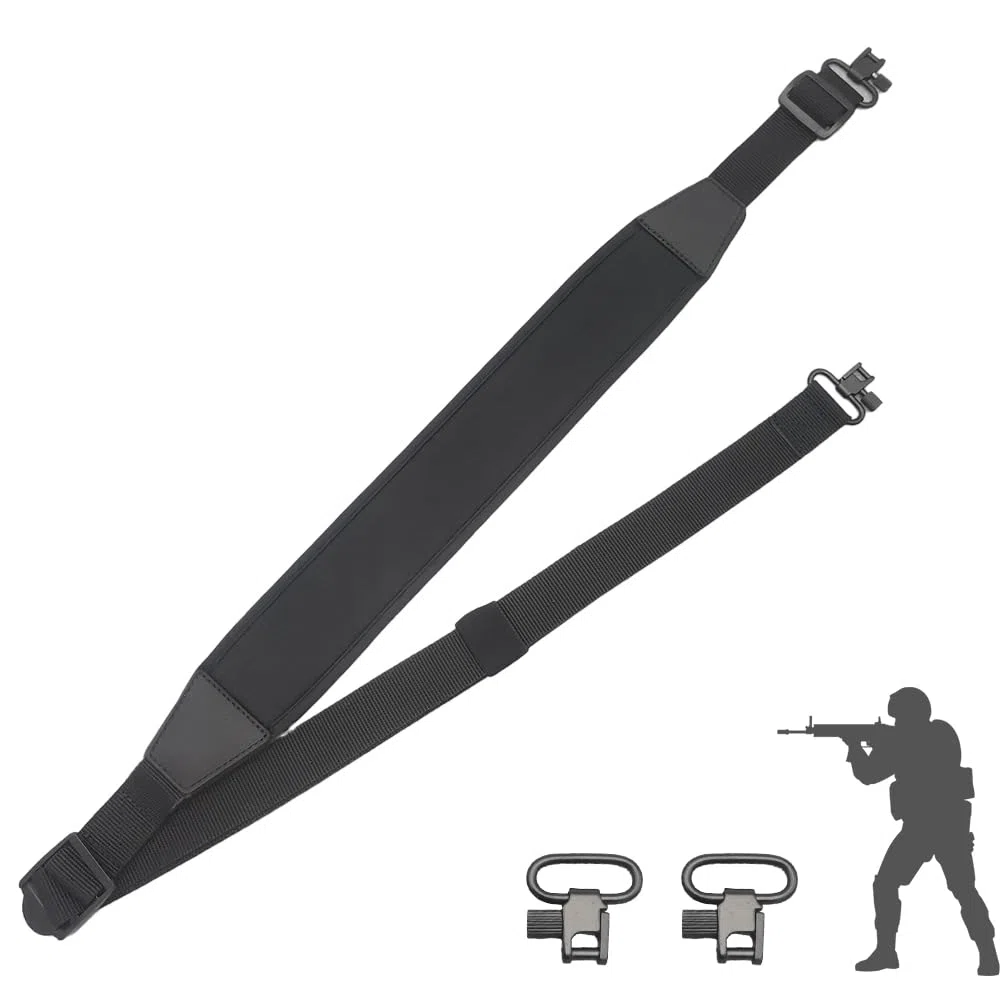 Correa Portafusil, Correa de Hombrera Duradera para Caza Camping y Actividades al Aire Libre, Eslinga de Airsoft Táctica de 2 Puntos Ajustable