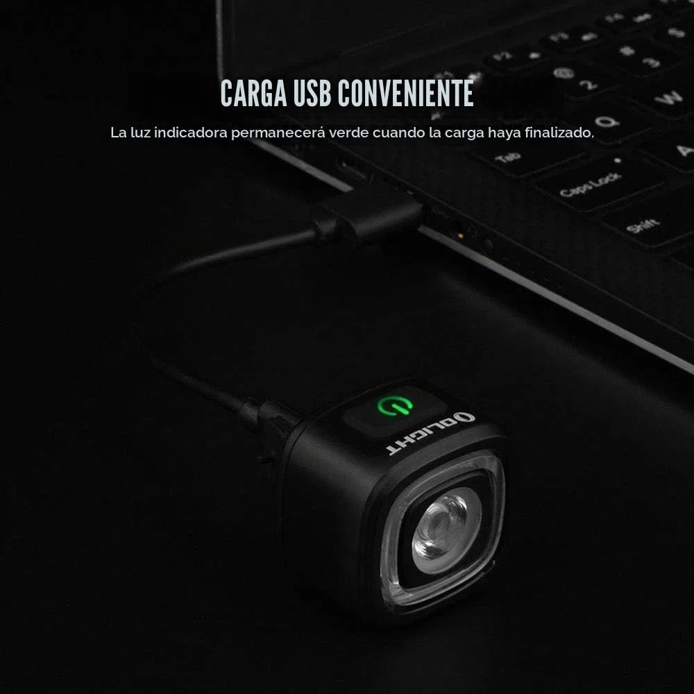 OLIGHT RN 120C LED Linterna de Bici Trasera Inteligente para Bicicleta con Sensor de Movimiento Integrado Recargable Batería Incluida Carga USB 120 Lúmenes MAX. IPX6 Negro