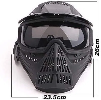 Máscara táctica de Airsoft, máscara Facial Completa con Gafas tácticas, Juego de Supervivencia de Halloween CS, Tiro, Caza, máscara de Juego de Roles